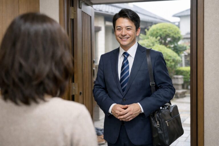出張買取で自宅に訪問するスタッフ