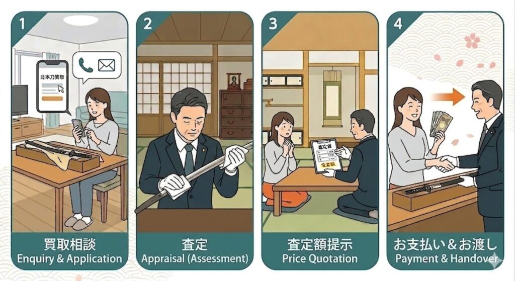 日本刀買取イメージイラスト