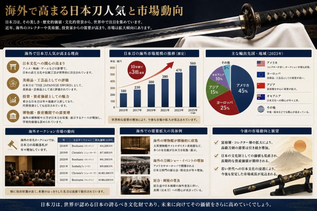 日本刀の海外人気をグラフ化