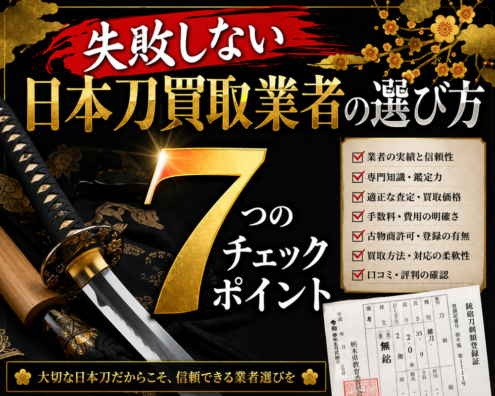 日本刀買取業者の選び方をイラスト化