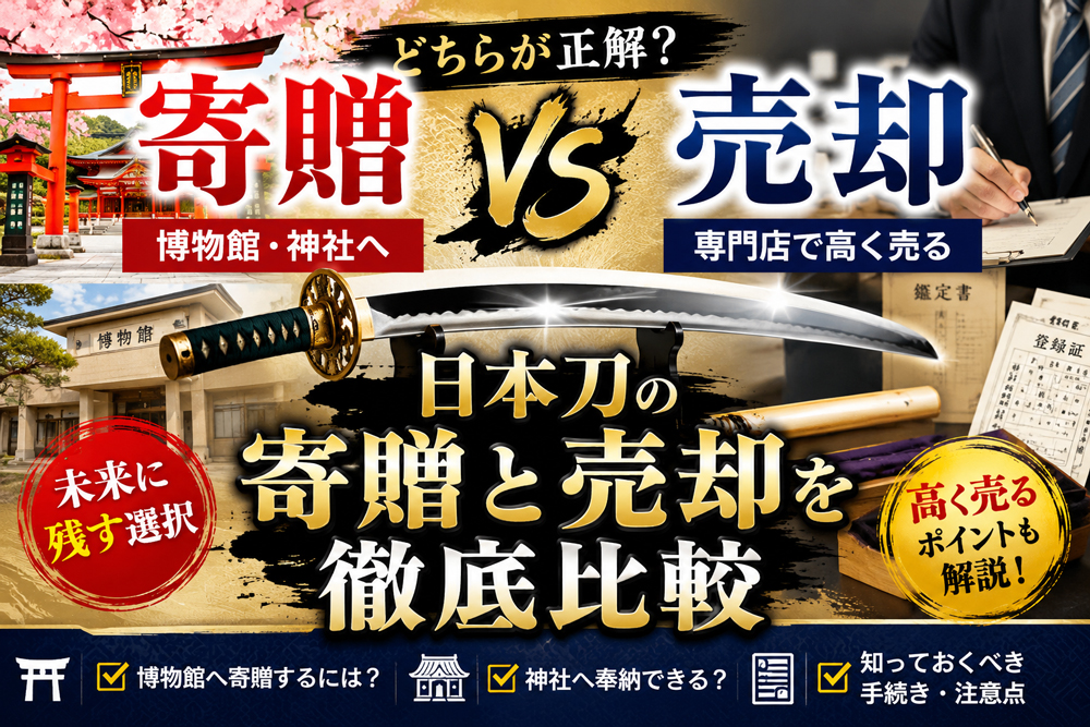 寄贈と売却はどちらが良いかをイラスト化