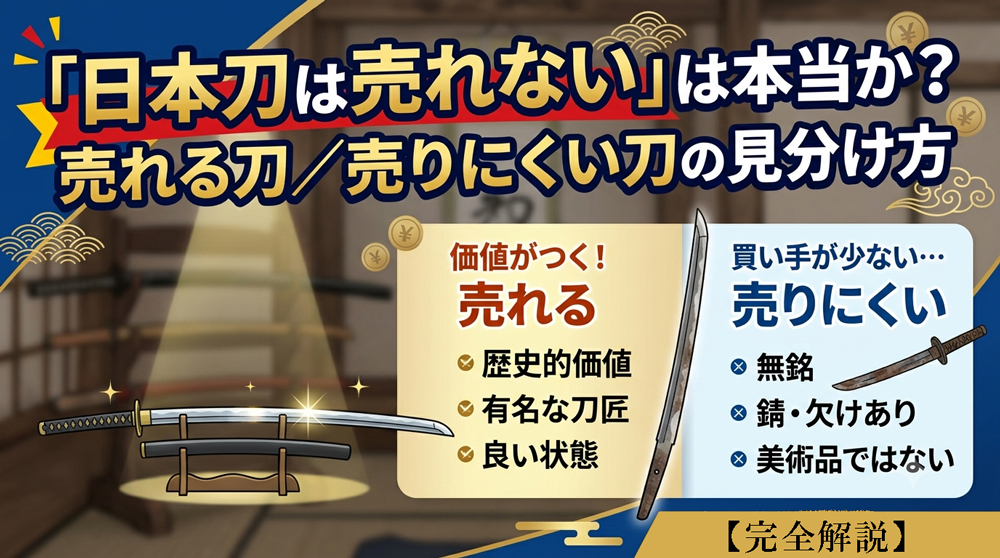 売れる刀と売れない刀の見分け方をイラスト化