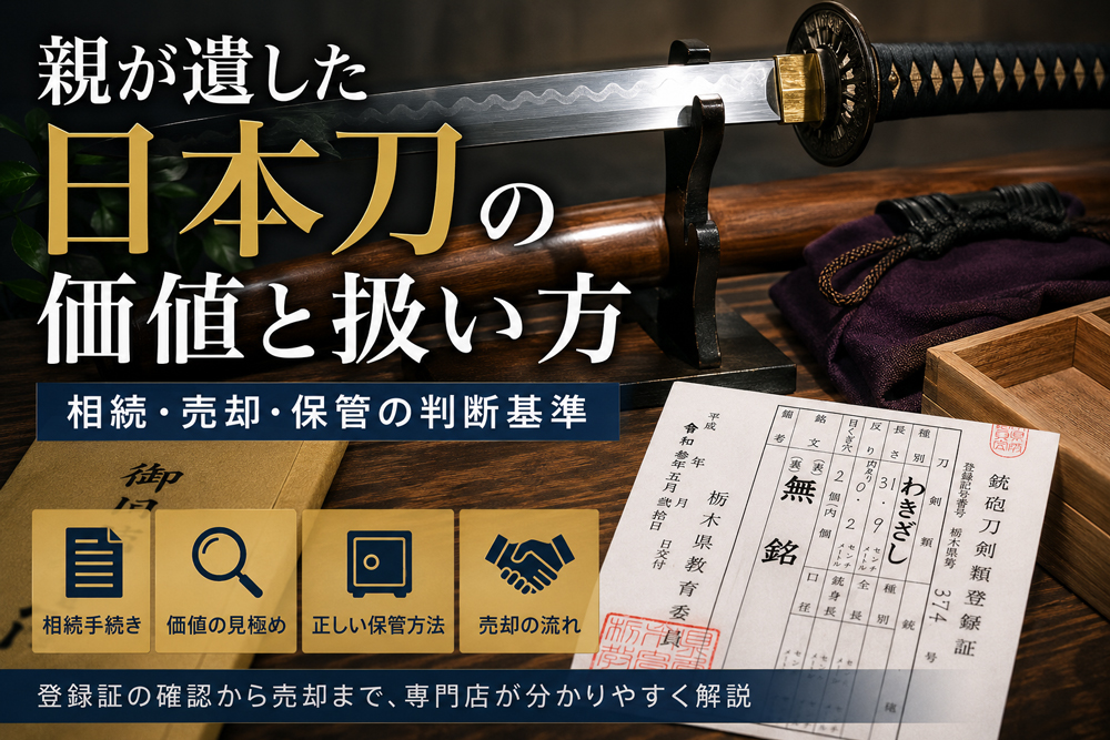 親が遺した日本刀の価値と扱い方をイラスト化