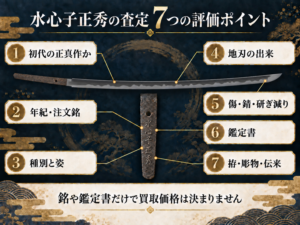 水心子正秀の買取価格を決める銘・作風・状態・鑑定書など7つの評価ポイント