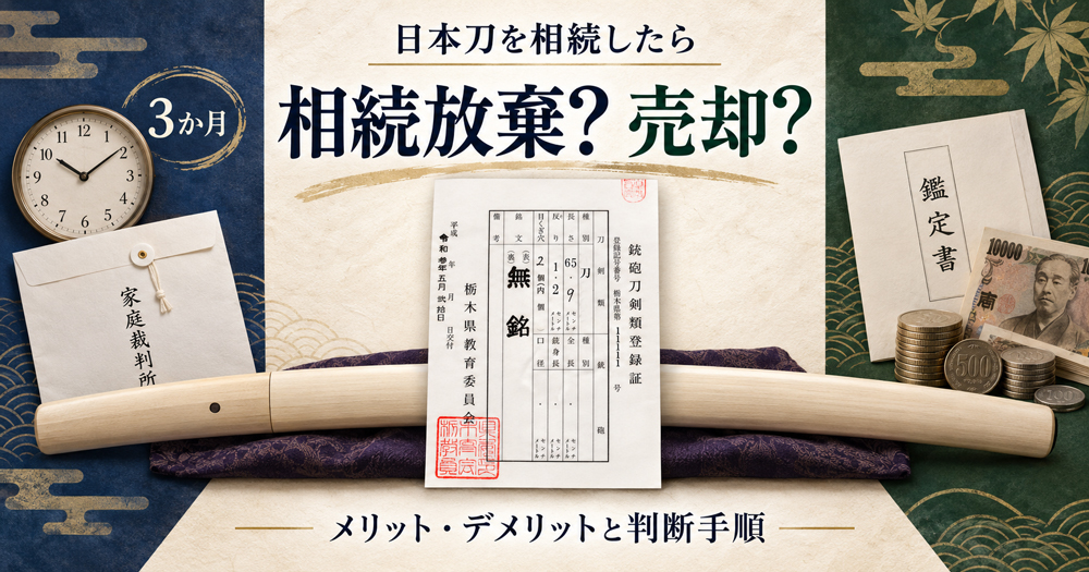 相続した日本刀について相続放棄と売却を比較するアイキャッチ画像