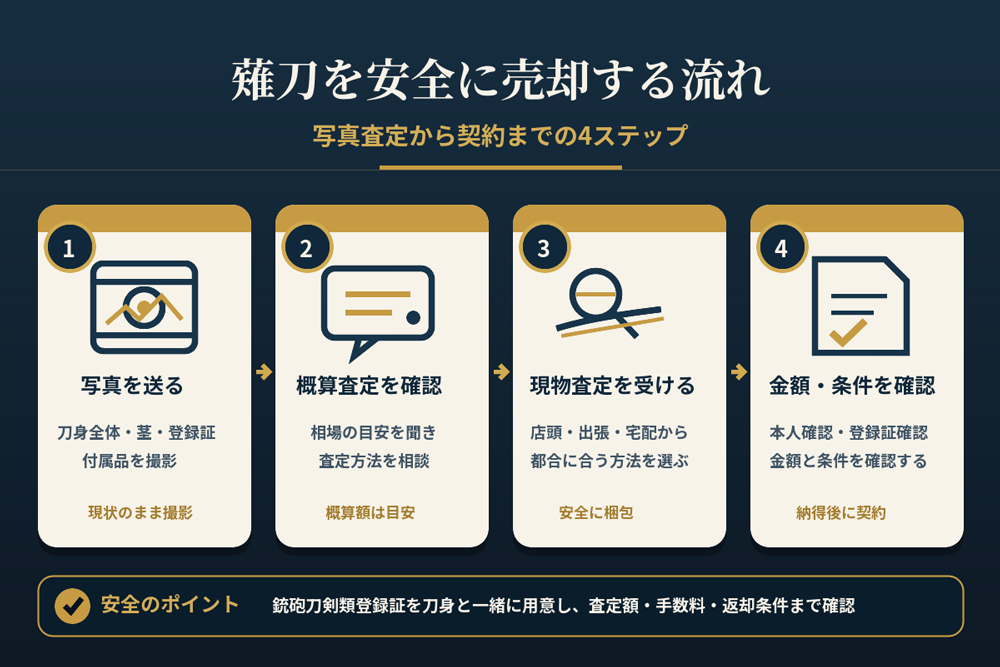薙刀を 写真査定から売却契約まで進める流れ