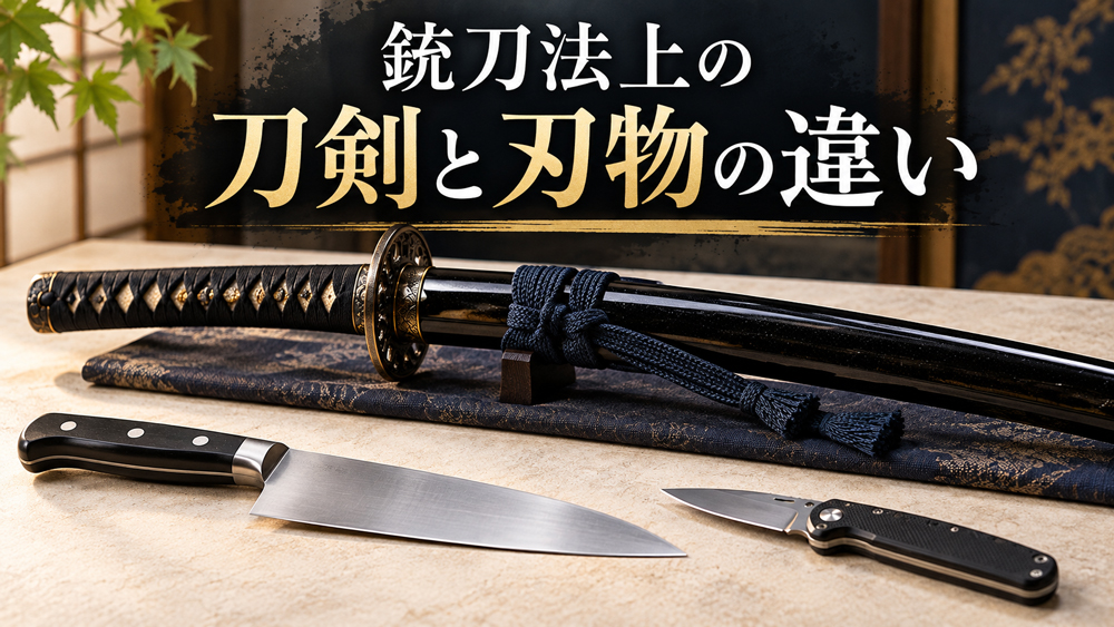 日本刀と包丁やナイフを比較し銃刀法上の刀剣類と一般的な刃物の違いを解説